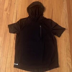Men’s Black Russell Training Fit M 38-40 Hooded Athletic Top